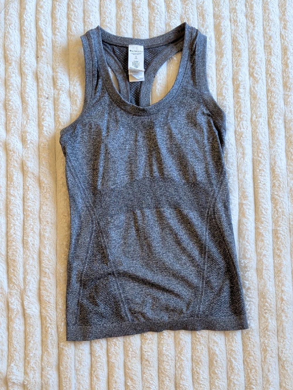 Athleta Heathered Gray Racerback Performance Tank